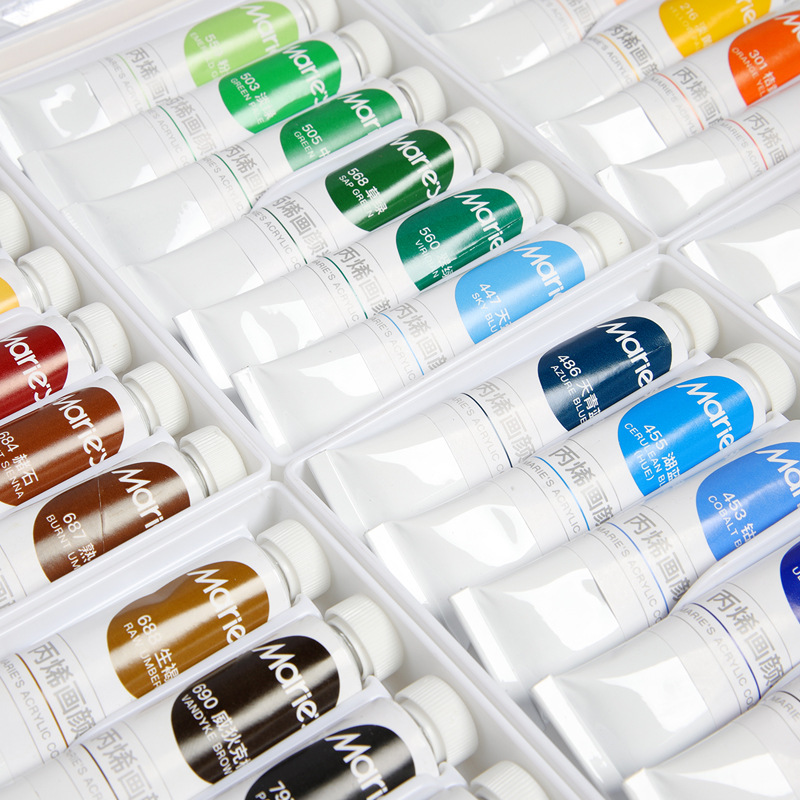 Acrylic Paint Set 12 Colors 18 Colors 24 Colors 36 Colors DIY Waterproof Wall Painting Art Paint