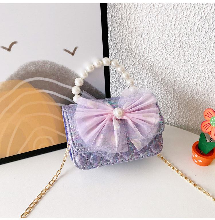 Niños Aisha princesa bolso de dibujos animados estilo coreano flash oro hombro mensajero bolsa chica Chanel estilo lindo bolsa