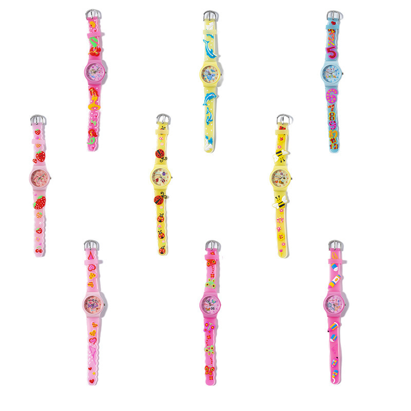children's cartoon silicone cute waterproof quartz watch for early…