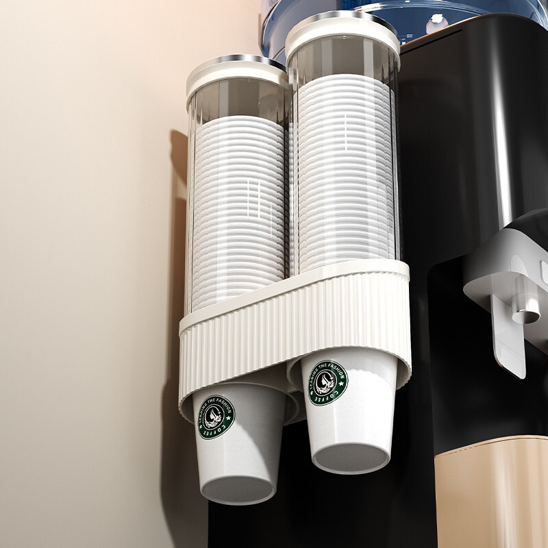 Cup Dispenser, Disposable Cup Holder, Wall-Mounted Cup Storage Rack, Bar Counter Storage Rack, High-End Paper Cup Holder Next to the Water Dispenser