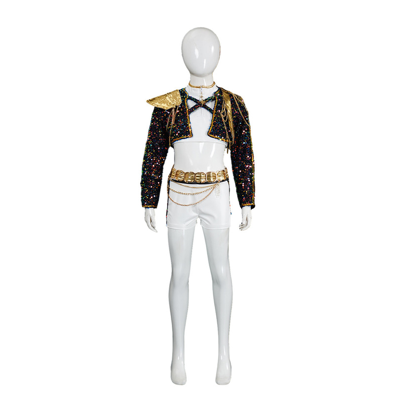K-POP猎魔女团女团cos服鲁米黑色打歌服舞台演出服cos服跨境新品|undefined