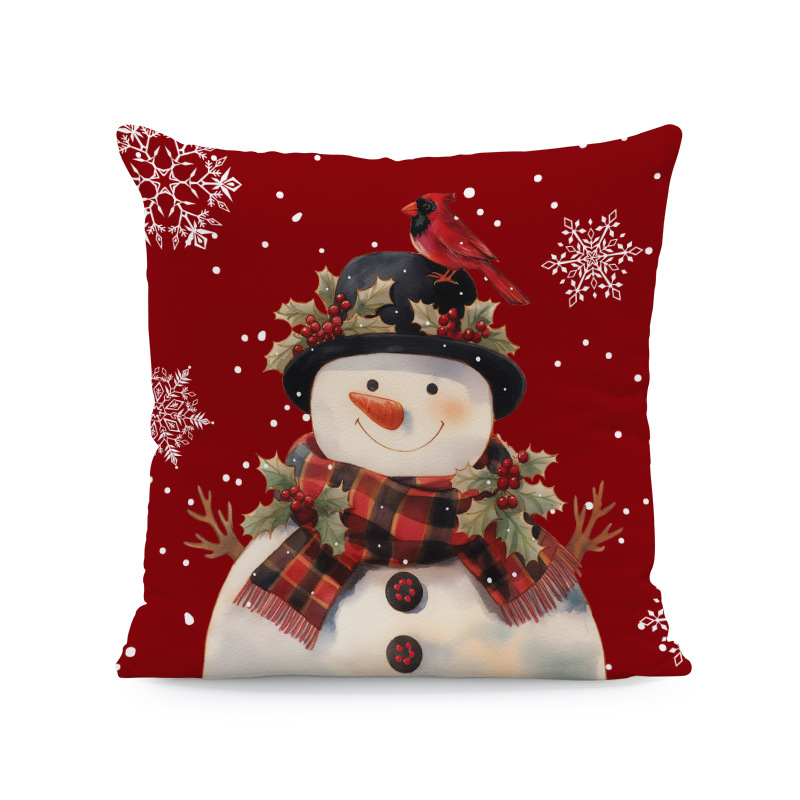 Venta caliente transfronteriza elementos de Navidad funda de almohada ambiente para el hogar sofá de decoración jardín patio festivo funda de cojín image 14