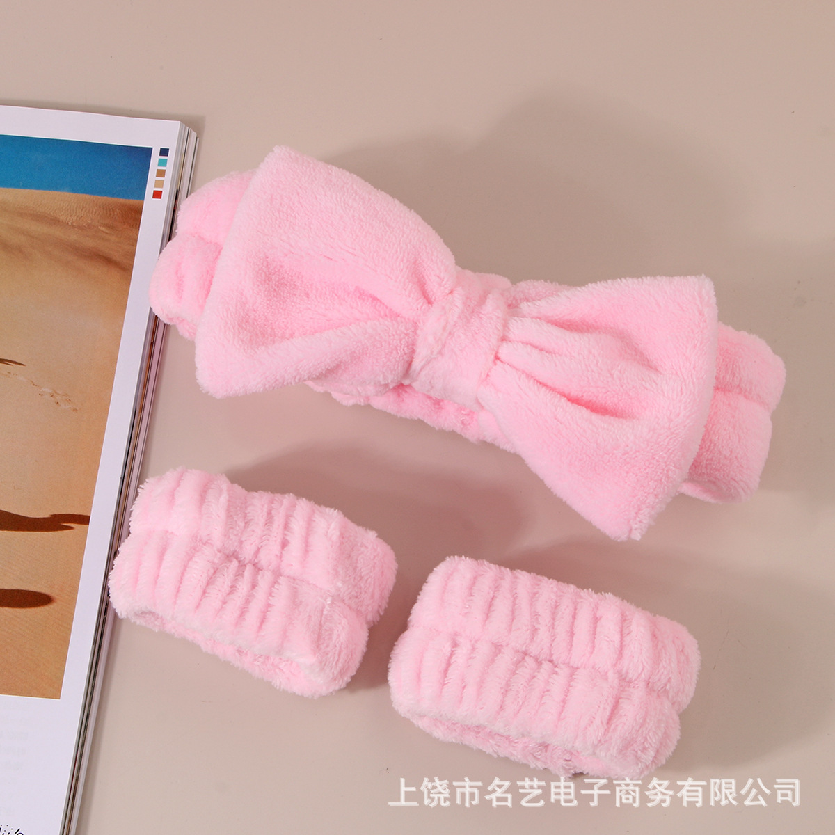 Bow Europa y América transfronterizos peluche correa de pelo pulsera lavado facial pulsera spa absorción de agua sudor impermeable