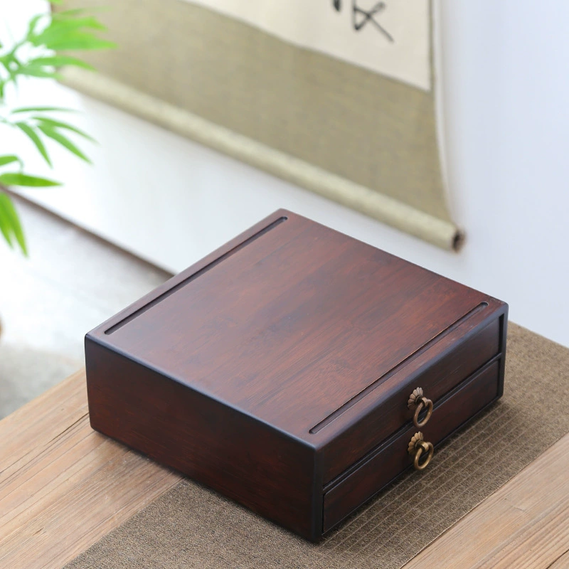 Puerh tea, tea pancake, multilayer storage box, tea set with accessories