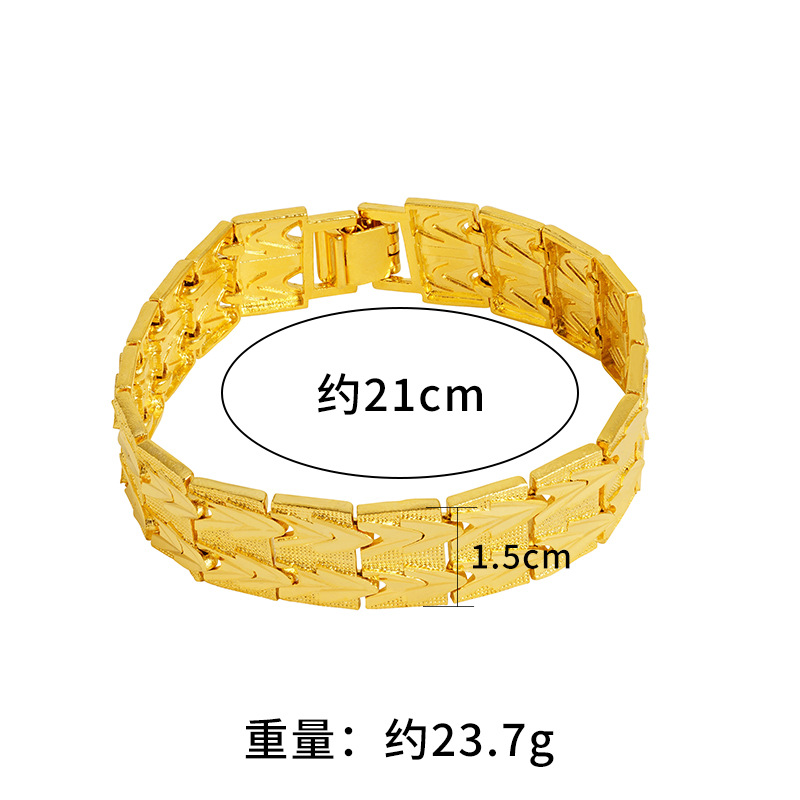 Nuevo Vietnam oro coche flor tanque cadena hombres y mujeres pulsera todo partido estilo chino imitación oro amplia sala de estar caliente