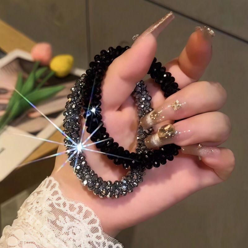 Korean Rhinestone Accessible Luxury Headband 2025 New Crushed Ice High-End Hair Band Celebrity Hair Rope Bracelet Dual-Purpose Hair Accessories Korean Rhinestone Accessible Luxury Headband 2025 New Crushed Ice High-End Hair Band Celebrity Hair Rope Bracelet Dual-Purpose Hair Accessories