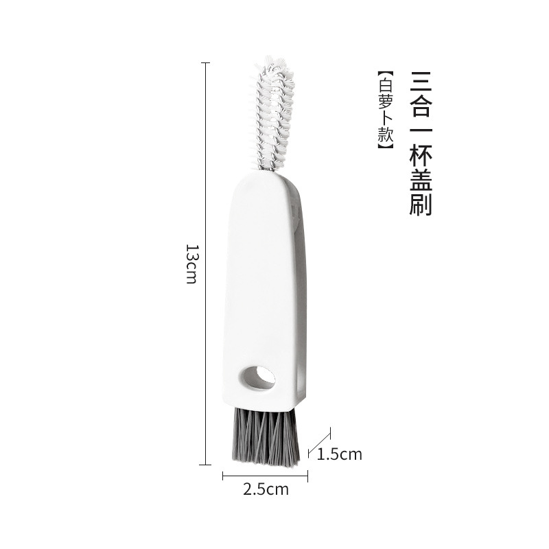 Cepillo multifuncional cinco en una taza cepillo de mango largo cepillo de paja cepillo de taza cepillo de botella de leche cepillo de tapa de taza cepillo de limpieza cepillo de paja cepillo