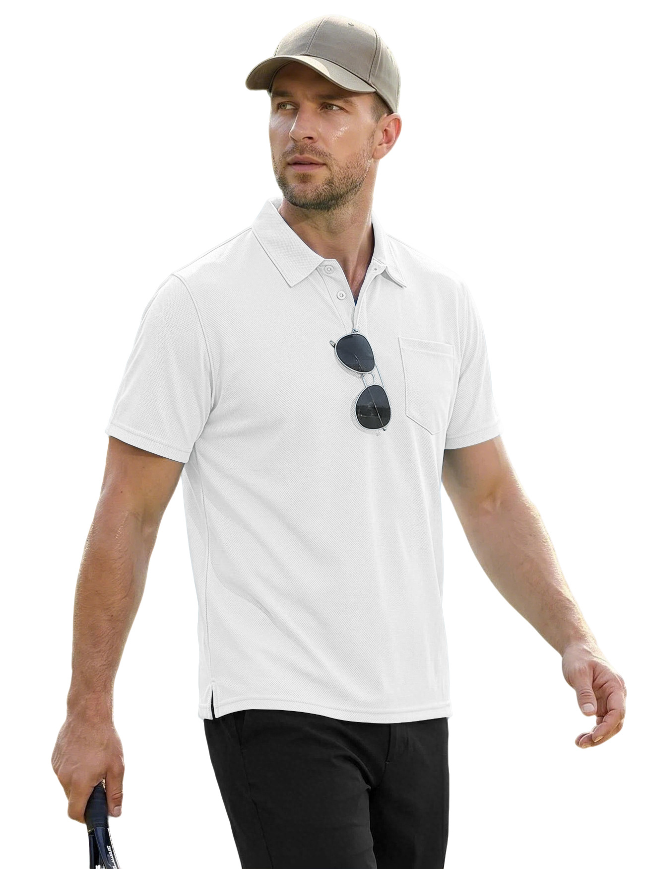 Europa y Estados Unidos transfronterizos hombre polo de verano con solapa de mangas cortas transpirables piel deportiva casual moda de hombre de mangas cortas hombre image 7