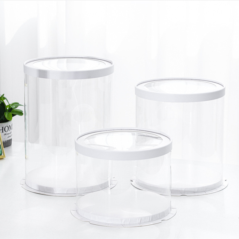 Round window birthday cake flowers gift packaging box 6 inches 8 inches baking packaging box dessert packaging box manufacturer