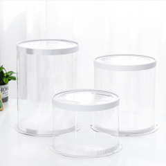 Round window birthday cake flowers gift packaging box 6 inches 8 inches baking packaging box dessert packaging box manufacturer
