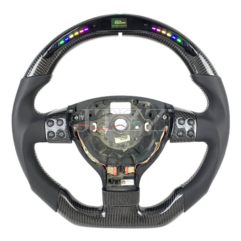 Suitable for Volkswagen Golf GTI MK5 LED carbon fiber steering wheel upgrade modification 2003-2008