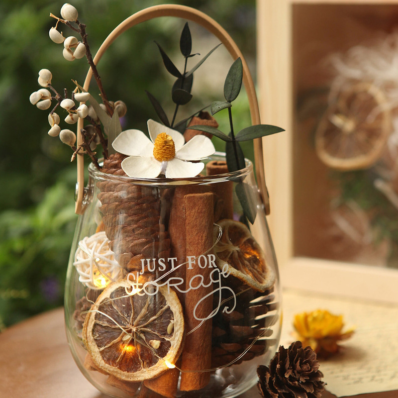 Cinnamon Lemon suit Portable Glass Non-fire Aromatherapy Gift Home Decorations Plant Essential Oil Fragrance Ornaments