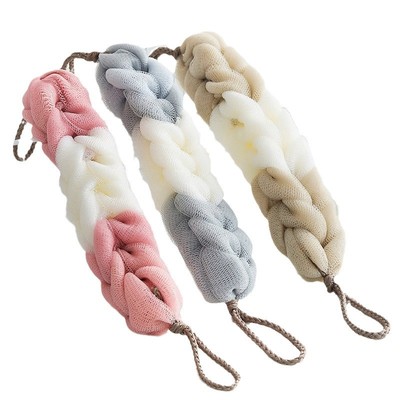 新款长条沐浴搓澡巾拉背条成人搓背巾沐浴球泡沫强力搓泥神器