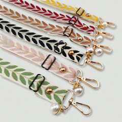 リーフ携帯電話ストラップ、斜め肩、ビーズペンダント、首を絞めない調節可能な首掛け携帯電話ロープ、軽量で快適なバックロープワイドバンド
