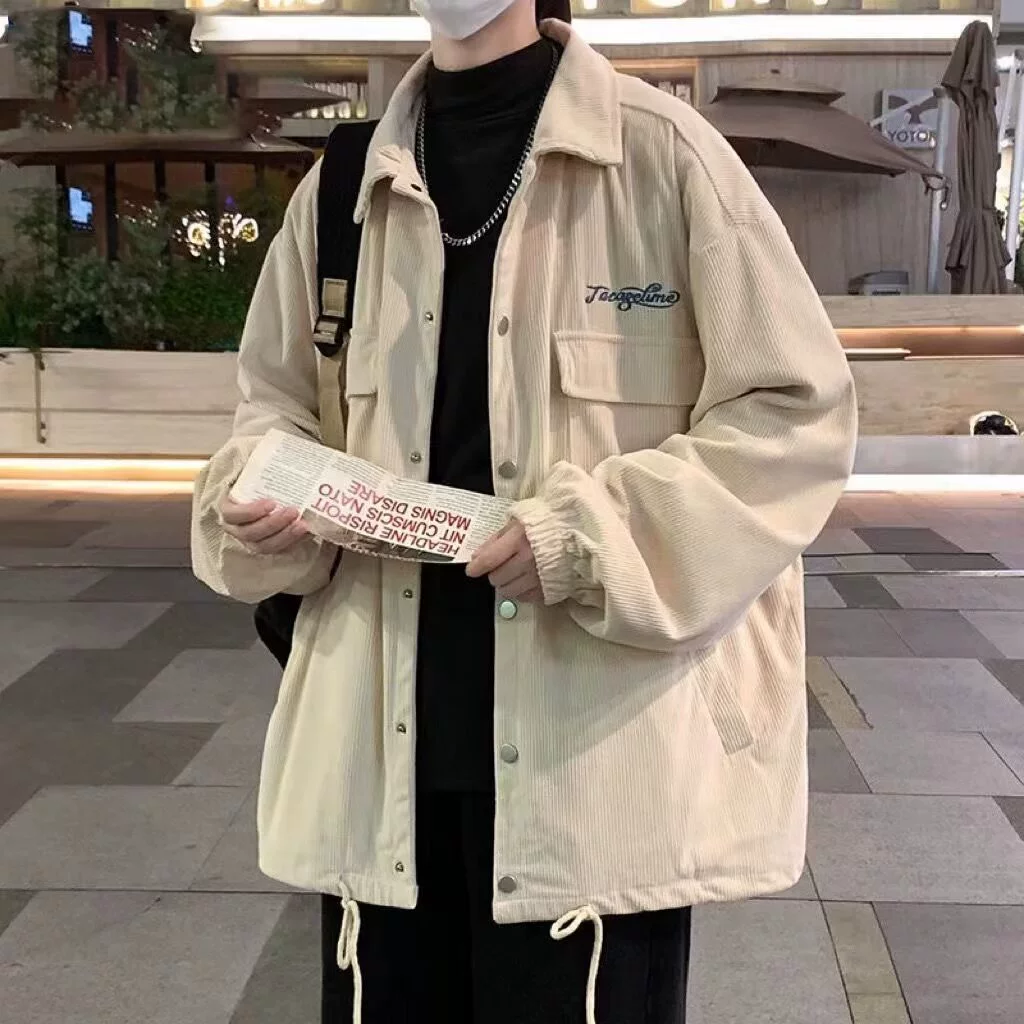 Кардюровая oversize куртка, дюльбёр, плюс размер, осень–весна повседневная