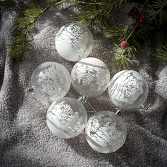 スポット透明クリスマスボール 6 センチメートル箱入り塗装ボール吊り下げクリスマス装飾吊り下げボールショッピングモール装飾クリスマスボール