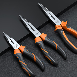 Green forest needle-nose pliers electrical industrial grade multi-function tools small manual mini pliers sharp-nose pliers