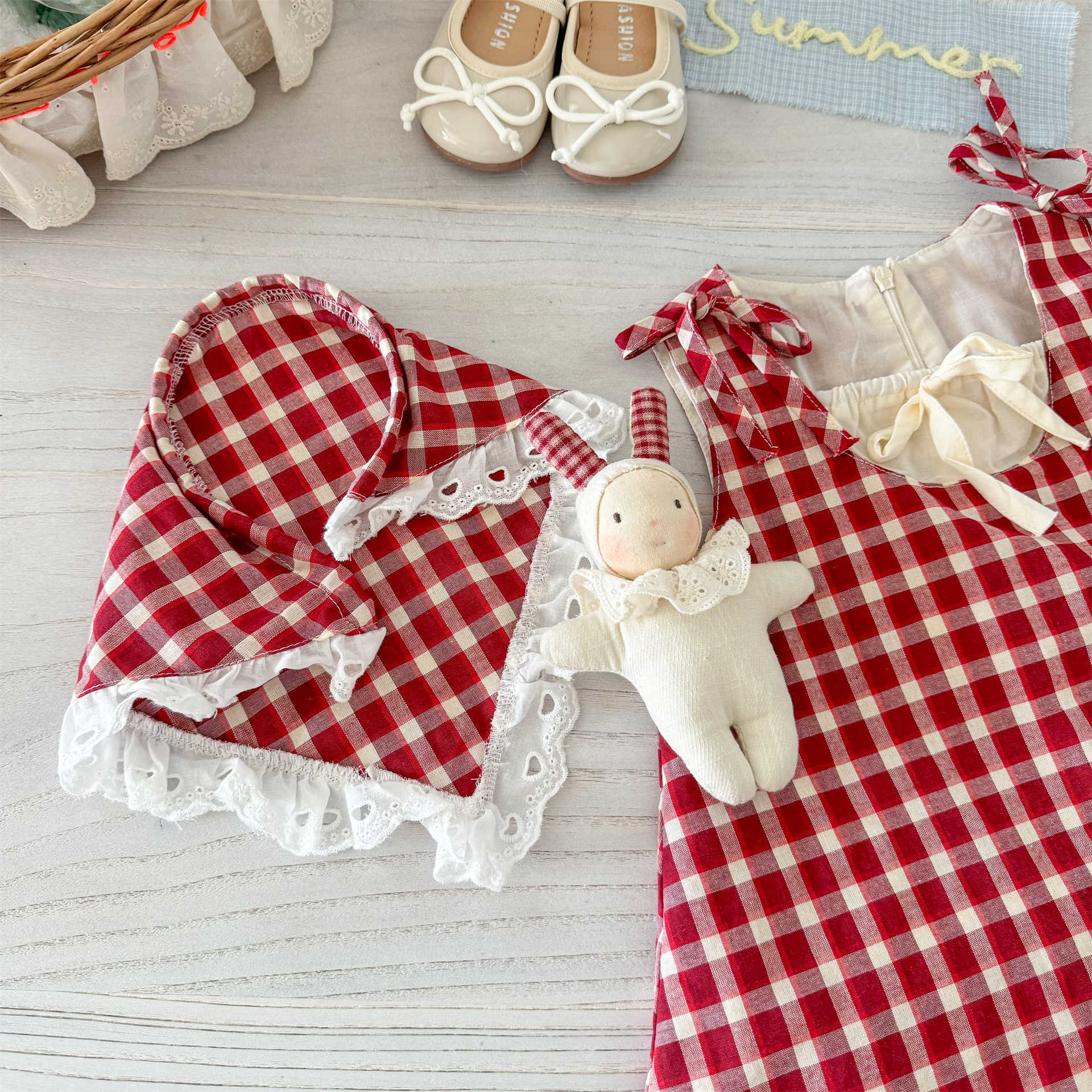 [Diadema gratis] Verano nuevo estilo niños niñas lindo estilo occidental moda estilo vacaciones lindo vestido dulce