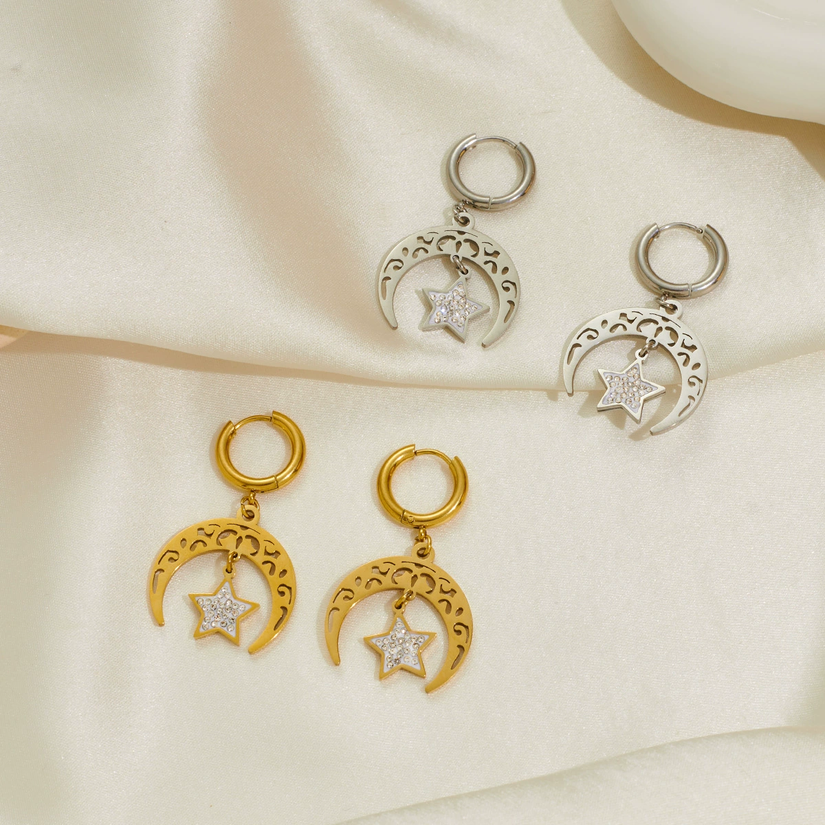 Трансграничные взрывные продукты, полые луны, завернутые бриллиантами, пятиконечная звезда титановая сталь