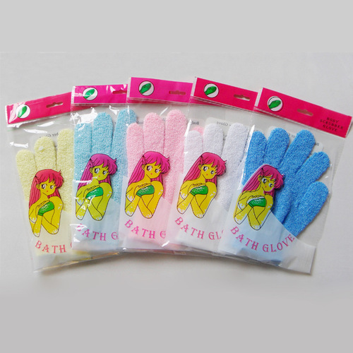 Bath gloves, rub bath towel, back rub, plaster five-finger gloves, no harm to the skin, men and women bath towel