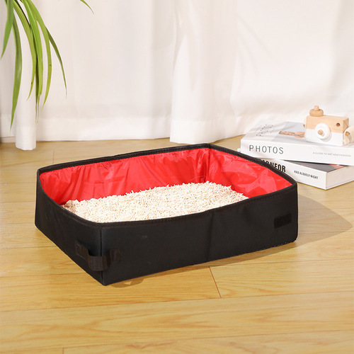 Wholesale foldable cat litter box dog toilet cross-border convenient and practical waterproof Oxford cloth cat litter box