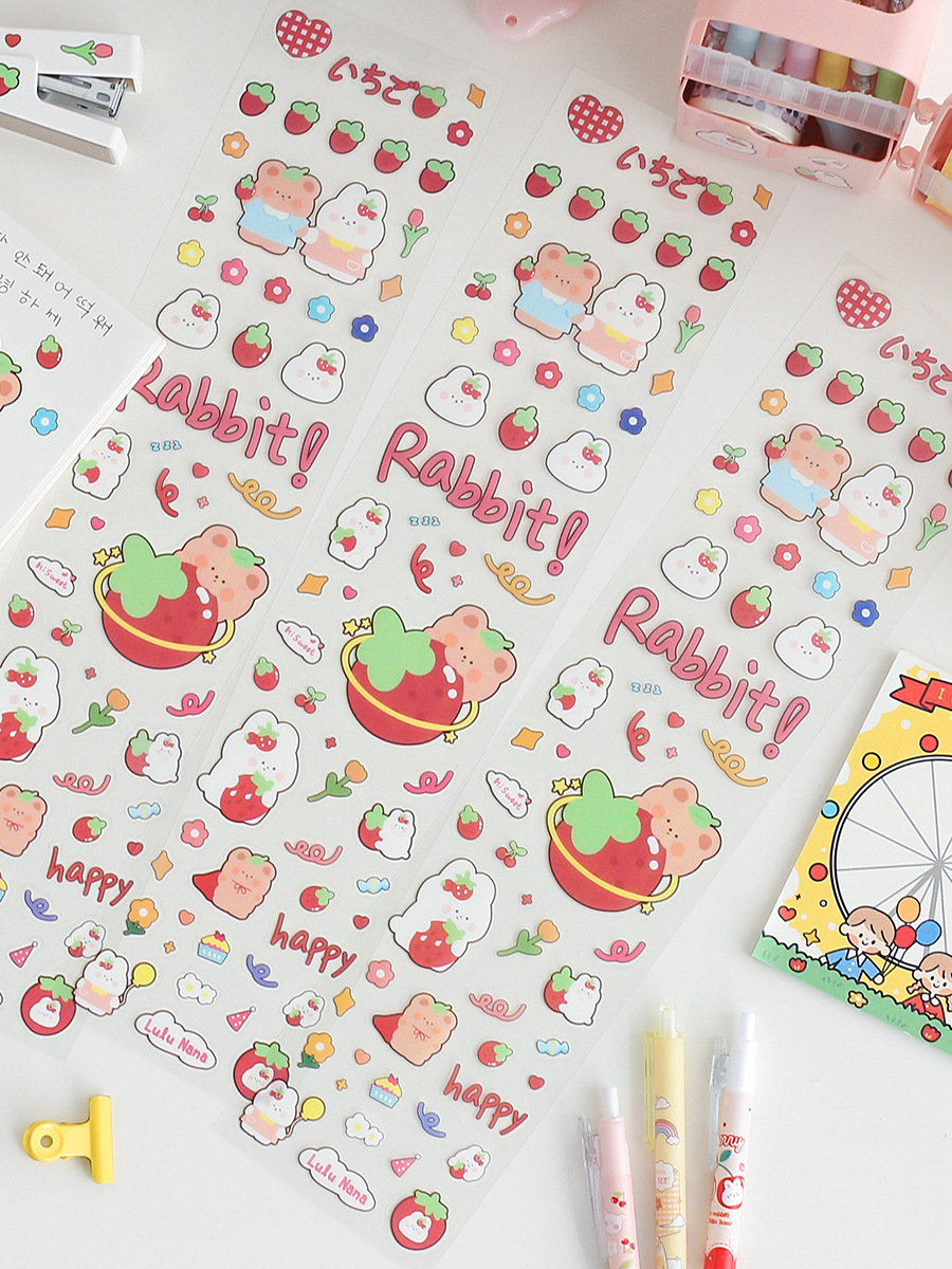 Cute Hand Account Sticker Decoration Sticker Small Pattern Children's Vacuum Cup Waterproof Sticker