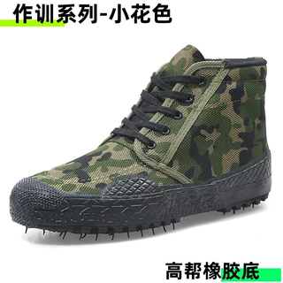 厂家批发高帮解放鞋作训鞋帆布男高腰双层底胶鞋供应一件代发耐磨