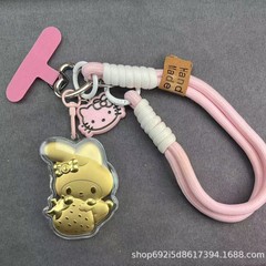 含金足金20mg草莓兔美乐蒂创意挂饰爆款卡通批发手机挂钥匙扣车挂