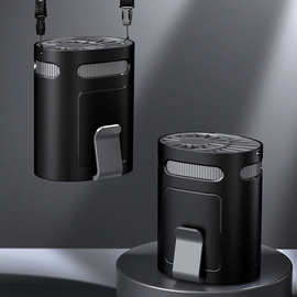 跨境新品便携式超轻户外高速挂腰风扇13000转涡轮马达