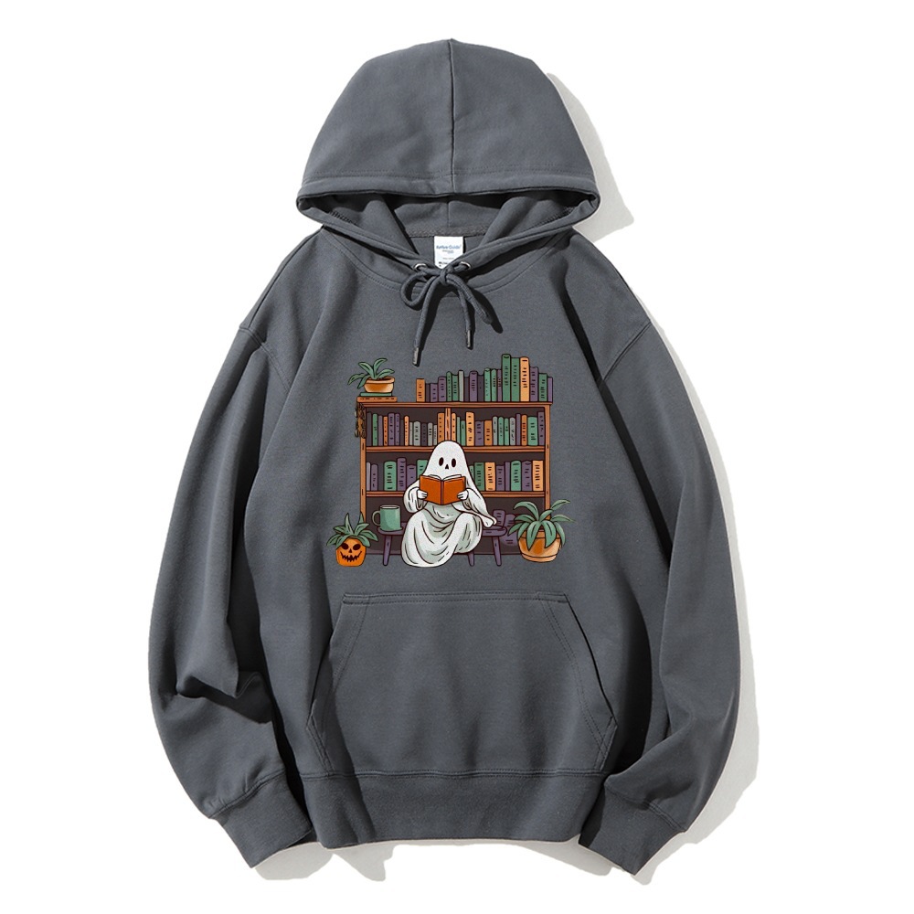 Ghost Library Sweatshirt Halloween Books Sweater Ghost Reade