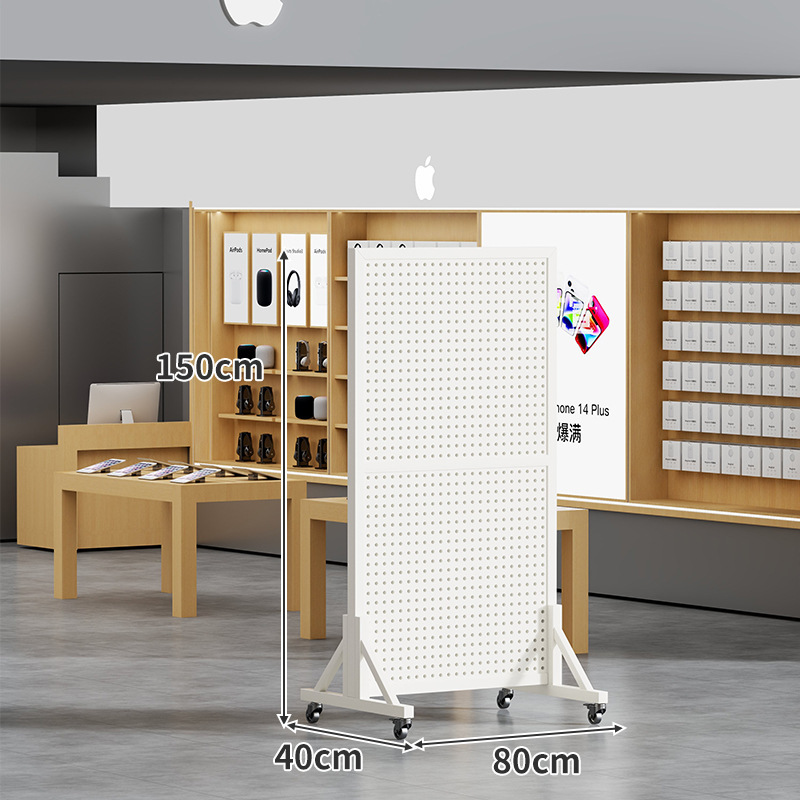 洞洞板置物架货架手机配件饰品架立式五金工具挂板超市落地展示架|undefined