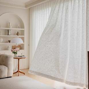 Floating light leaf shadow mirror yarn sunscreen heat insulation UV-proof window screen transparent opaque moon branch shadow yarn curtain