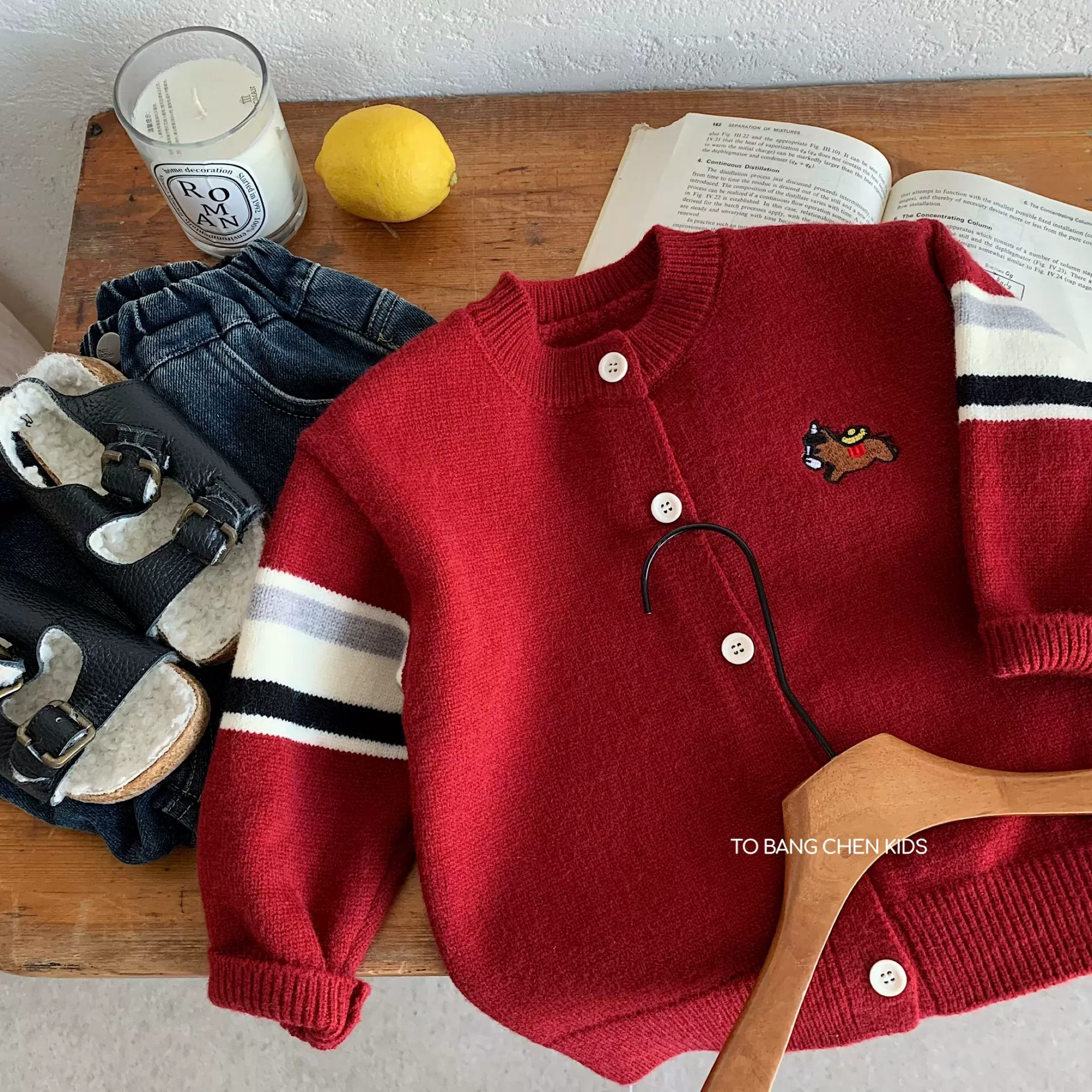 邦诚男女宝宝针织开衫2025冬季新款儿童小马毛衣外套男孩新年上衣