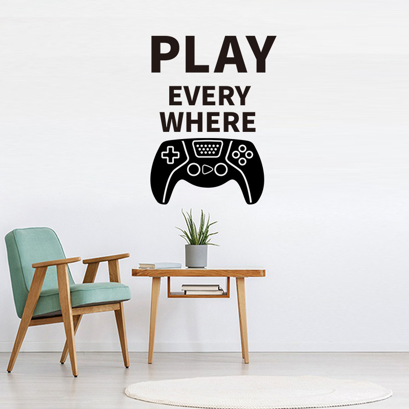 Cross-border new game handle living room bedroom room computer desk wall decoration stickers pvc self-adhesive removable 3