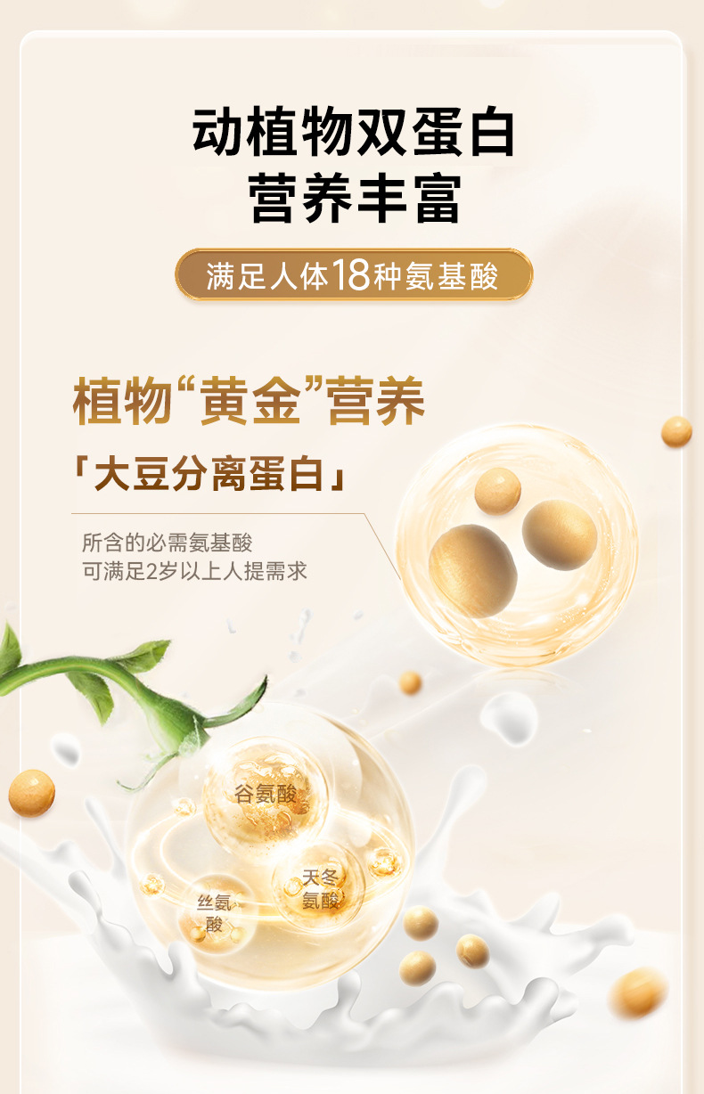 工厂现货益生菌高钙蛋白粉320g罐装中老年人营养品批发代发