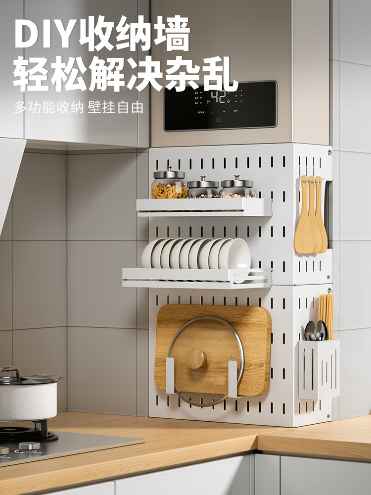 Hole Punch Kitchen Cover, Gas Pipe Cover, Water Heater Lower Shelf, Wall Mounted Pipeline Cover, Ugly Pipe Concealer