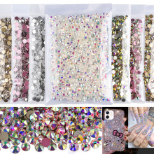 工厂批发 国贸A钻手机壳装饰美甲配件 diy玻璃水晶饰品跨境专供