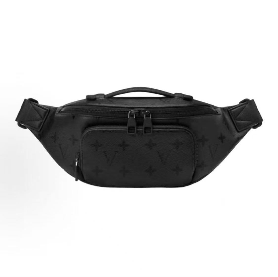 Bolso de hombre Keepall 25 - 35 - 45 bolso de viaje moda bolsa de cintura casual en relieve combinación de serie negra