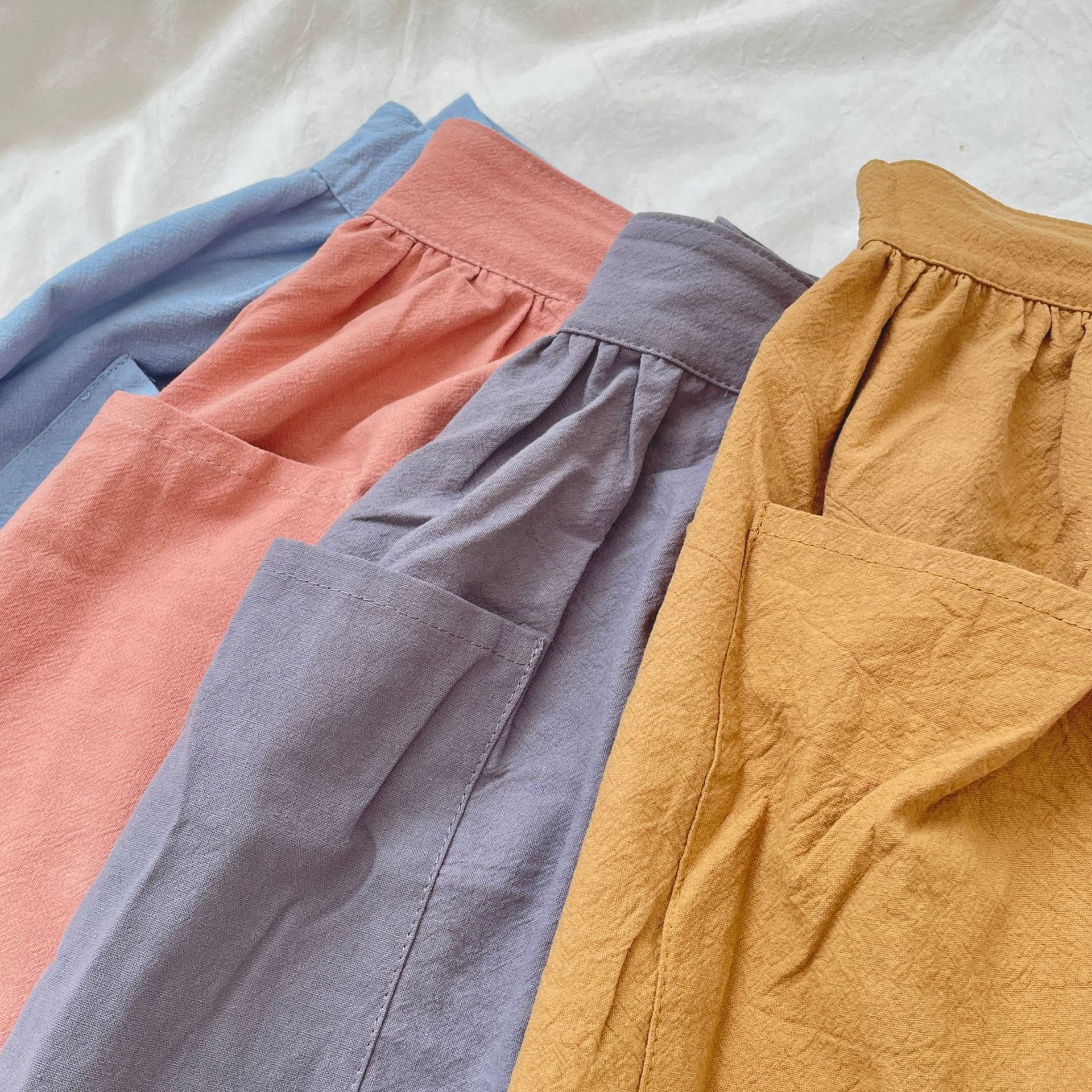 Durable Pure Cotton Half Apron For Home Kitchen Cooking Solid_voghion.com