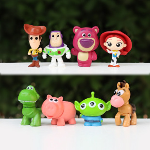 Cute Toy Story Figure Doll Woody Tris Buzz Lightyear Doll Desktop Cake Decoration Ornaments