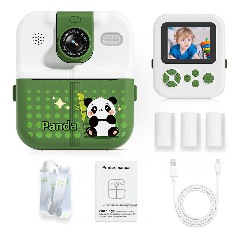 Transfronterizo nueva cámara de impresión infantil P02 APP conexión 180 grados lente de flip impresión térmica fotolitre