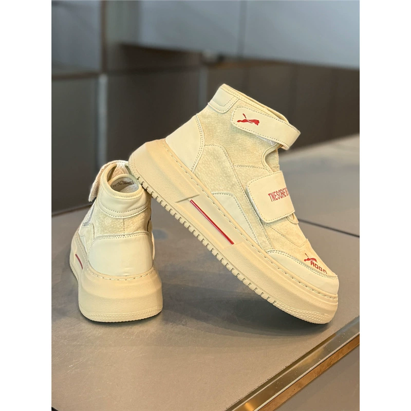 Мужские ботинки, осенне-зимняя модель, теплые высокие ботинки на липучках dnh