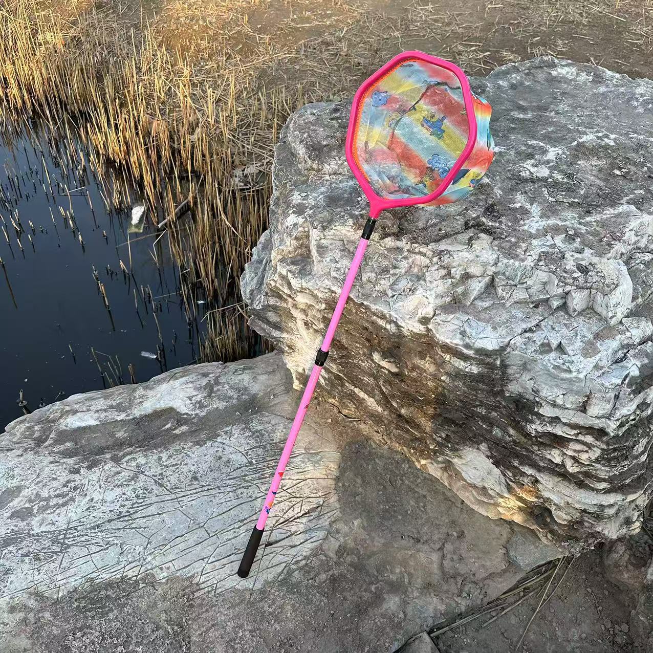 Copiar la red de pesca de los niños Copiar la red de pesca de pescado fuerte super duro bolsillo de pesca de pescado de niños pequeños peces al aire libre camarones captura mariposas