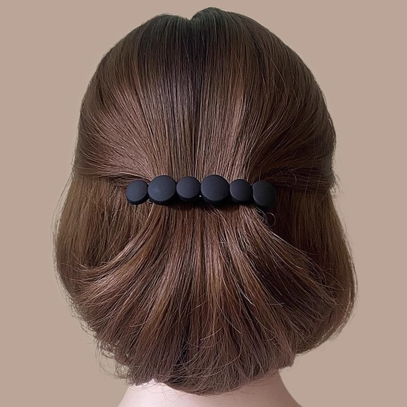 Pinza de resorte de una palabra horquilla horizontal clip de Cabeza trasera clip tocado Período de cabello corto Volumen de cabello menos horquilla 2024 Nuevo