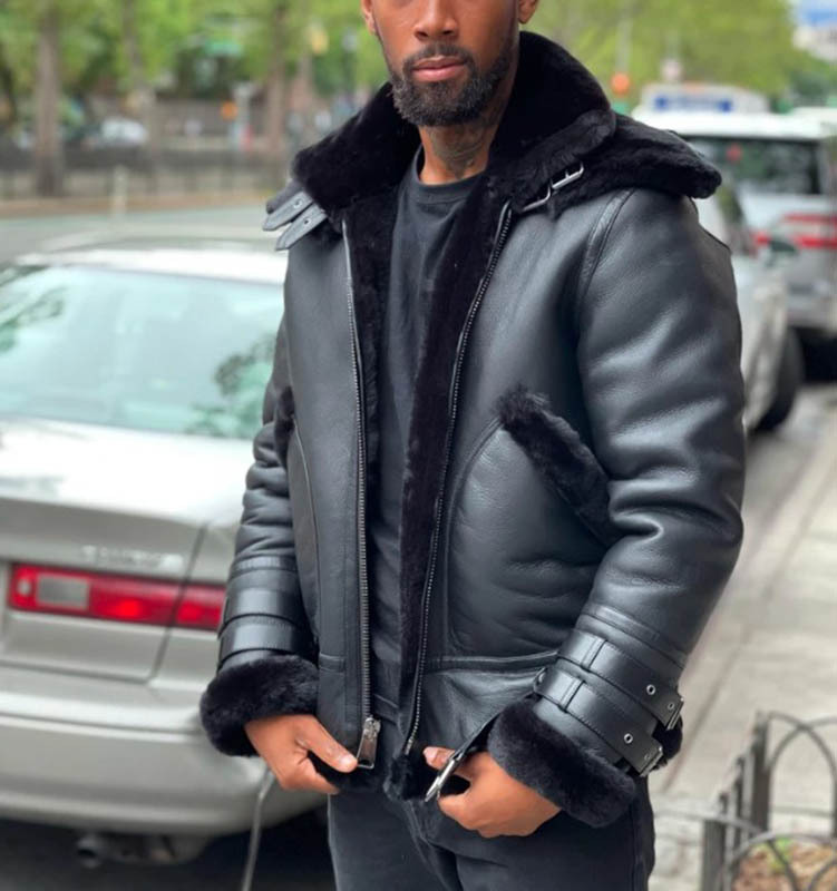 Aliexpress Independent Site Wish Zipper Youth Black Thickened Slim-Fit Casual Fleece-Lined Men's Leather Jacket 6549