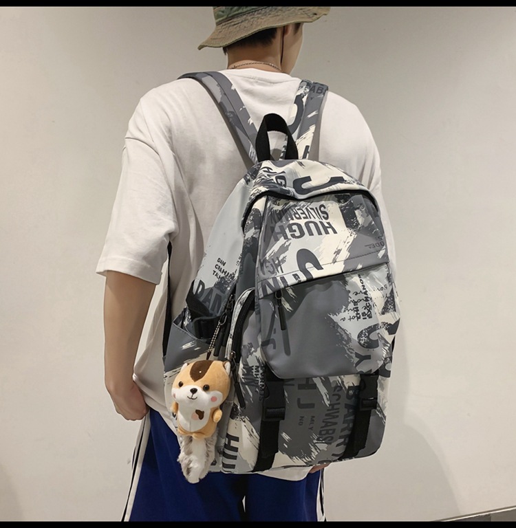 Streetwear Letter Square Zipper Functional Backpack display picture 7