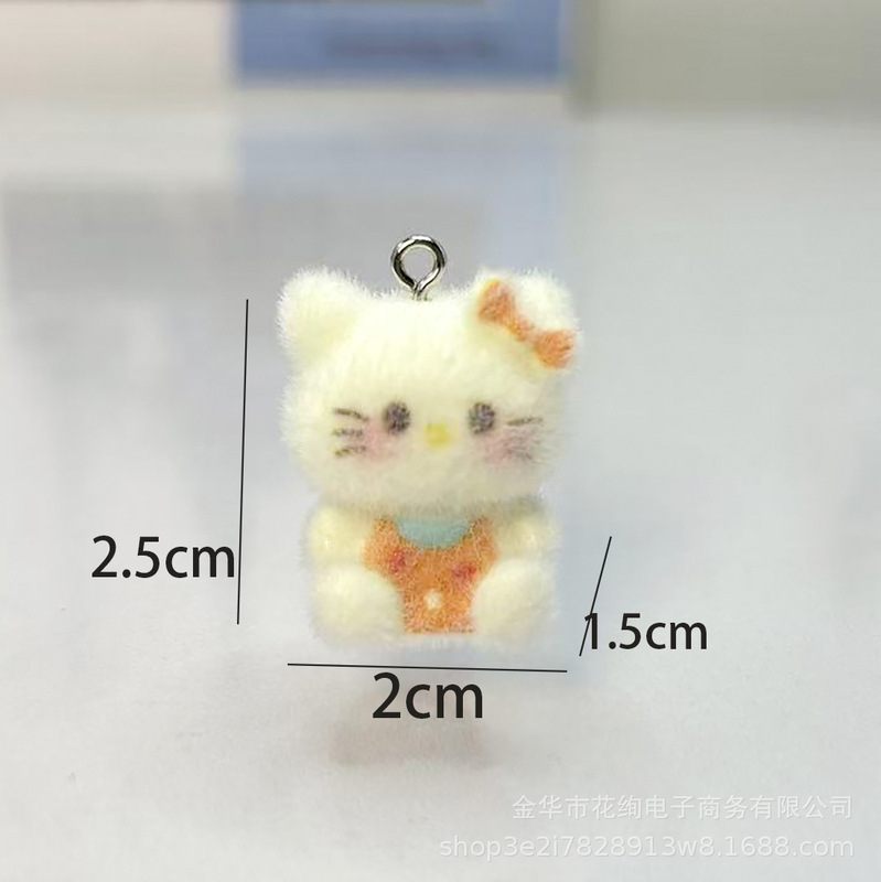 2025 トレンディな人形樹脂植毛ペンダント三次元漫画キーホルダーキー DIY 手作りジュエリー車のペンダント|undefined