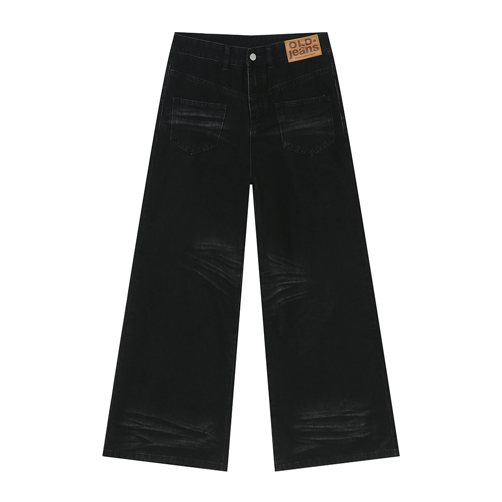 MTLCLOTHES Ropa de hombre | Nuevos productos de otoño, jeans rectos drapeados con diseño de bolsillo inverso personalizado de nicho