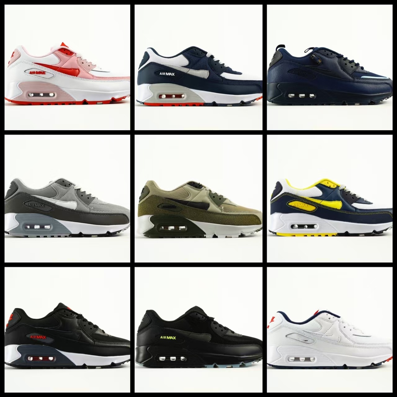 Putian zapatos AirMax90 pequeño cojín de aire empalmado retro amortiguación zapatos deportivos para correr al por mayor comercio exterior transfronterizo venta directa