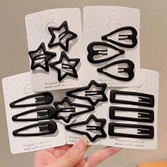 シンプルな黒のつや消しヘアピンの女性の後頭部の砕毛整理の神器の側の前髪はbbクリップの頭飾りのヘアピンを挟みます。